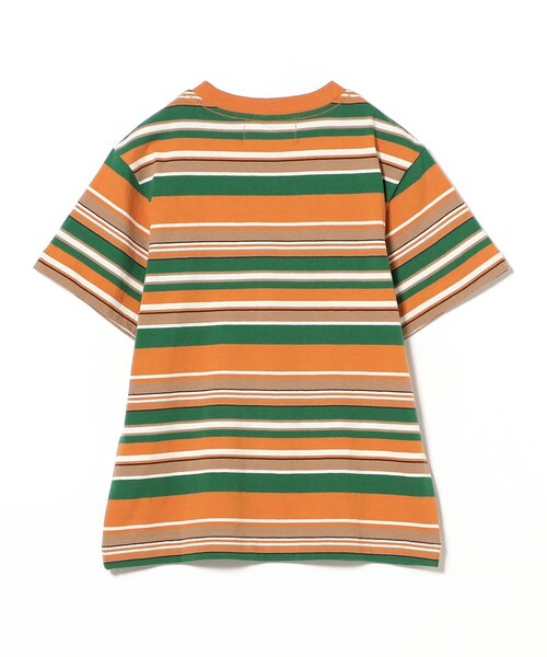 BEAMS BOY（ビームスボーイ）の「エンブロイダリー マルチボーダー ショートスリーブ Tシャツ（Tシャツ/カットソー・レディース・ネイビー/オレンジ/ピンク・1/2）」の10枚目の写真