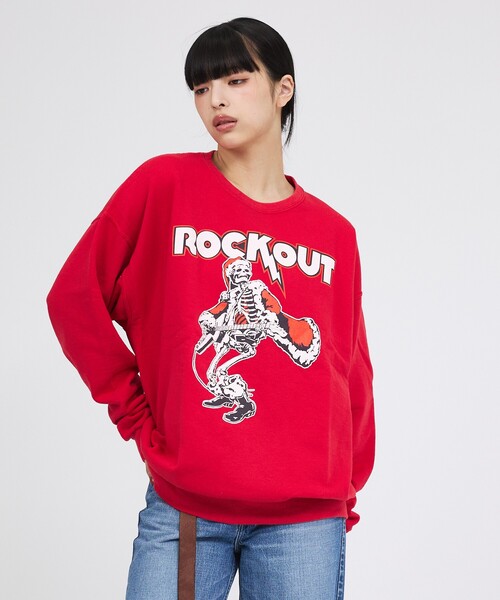 JERZEES(ジャージーズ)の「【JERZEES/ジャージーズ】ROCK OUT/スウェットクルー/ユニセックス(スウェット・メンズ・レッド/ブラック・M/XL/L)」の8枚目の写真