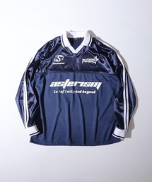 Glossy soccer long sleeve T-shirt / グロッシーサッカー長袖Ｔシャツ unisex