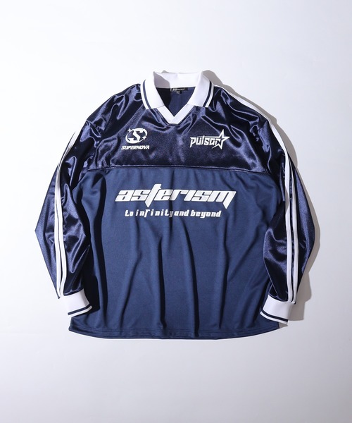 PENALTY SAGAWA TOKYO 長袖シャツ 　L～O　グレー　サッカー MEN サッカーセミジャガード 長袖ポロシャツ シルバーグレー