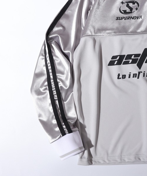 SUGGESTION（サジェッション）の「Glossy soccer long sleeve T-shirt / グロッシーサッカー長袖Ｔシャツ unisex（Tシャツ/カットソー・メンズ・ネイビー/グレー/ブラック・S/M/L）」の9枚目の写真