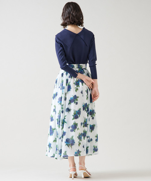 Tiara（ティアラ）の「ギャザーボリュームスカート（セットアップ可）（スカート・レディース・グレー/ホワイト・2/3）」の6枚目の写真