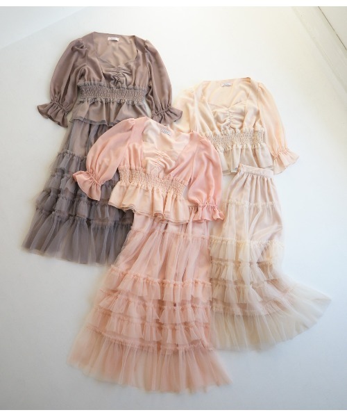 PEACH JOHN（ピーチジョン）の「シフォンシャーリングブラウス（シャツ/ブラウス・レディース・ピンク/ベージュ/モカ・ONE SIZE）」の4枚目の写真