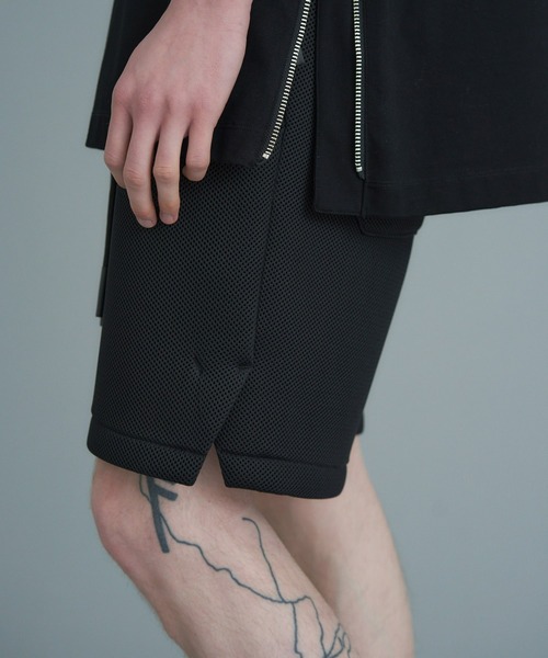 onegravity（ワングラビティ）の「onegravity / ダブルラッセル ショーツ（その他パンツ・メンズ・ブラック/オフホワイト・LARGE/MEDIUM/SMALL）」の4枚目の写真