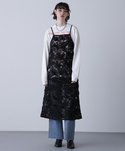 ROSE BUD(ローズバッド)の「2WAYエンブロイダリーレースワンピース(ワンピース・レディース・ブラック/ホワイト・ONE SIZE)」の7枚目の写真