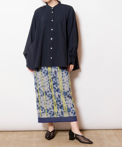 OSMOSIS（オズモーシス）の「ギャザースリーブブラウス（シャツ/ブラウス・レディース・ピンク/ホワイト/サックスブルー/ネイビー・ONE SIZE）」の18枚目の写真