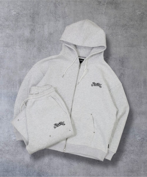 ATMARK(アットマーク)の「《2サイズ展開 / UNISEX 》ATMARKグラフィティロゴ リベット フルジップパーカー(パーカー・メンズ・ホワイト/ブラック・MEDIUM/LARGE)」の16枚目の写真