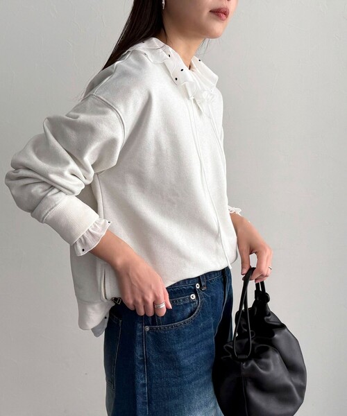 fredy emue(フレディエミュ)の「ドット刺繍フリルカラーブラウス(シャツ/ブラウス・レディース・ベージュ系その他/ホワイト系その他/ブラック系その他/イエロー系その他・38)」の13枚目の写真