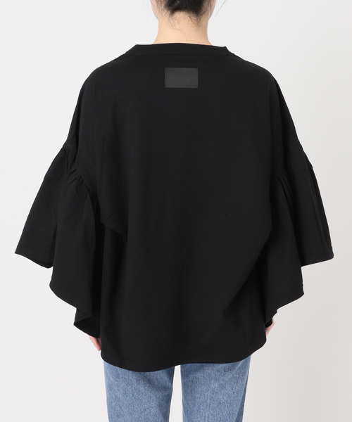 COGTHEBIGSMOKE(コグザビッグスモーク)の「COG THE BIGSMOKE/コグザビッグスモーク LAURA GATHERED SLV TOP(Tシャツ/カットソー・レディース・ホワイト/チャコールグレー/ブラック・FREE)」の15枚目の写真