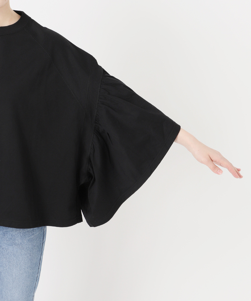 COGTHEBIGSMOKE(コグザビッグスモーク)の「COG THE BIGSMOKE/コグザビッグスモーク LAURA GATHERED SLV TOP(Tシャツ/カットソー・レディース・ホワイト/チャコールグレー/ブラック・FREE)」の19枚目の写真