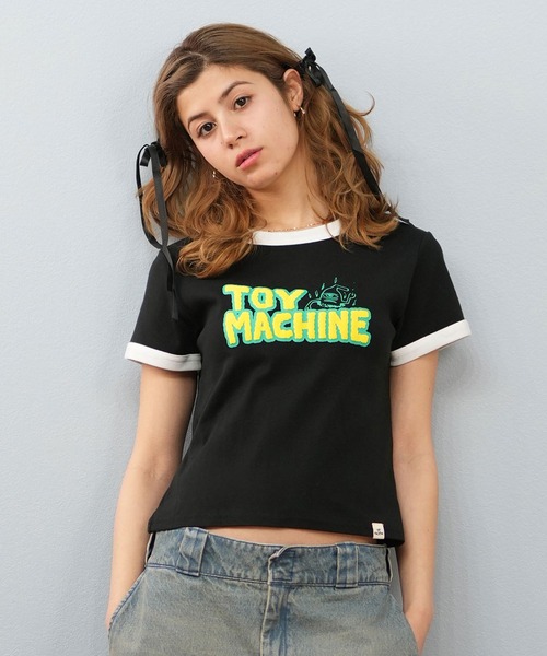 TOY MACHINE(トイ マシーン)の「【ミニTシャツ】TOY MACHINE/トイマシーン リンガーTシャツ MTMSFST13(Tシャツ/カットソー・レディース・ブラック/ホワイト・M/L)」の8枚目の写真