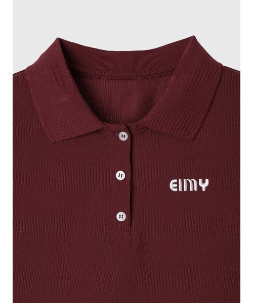 【新品タグ付き】eimy istoire ロゴカットポロトップス エイミーイストワール eimy istoire カットポロロゴトップス