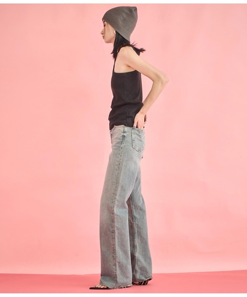 Settimissimo（セッティミッシモ）の「カップ付き エッジカット アメスリ タンクトップ（タンクトップ・レディース・ベージュ/ブラック/オフホワイト・FREE）」の18枚目の写真