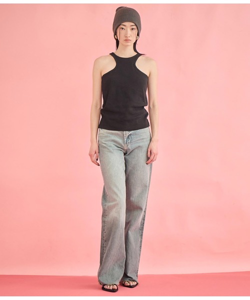 Settimissimo（セッティミッシモ）の「カップ付き エッジカット アメスリ タンクトップ（タンクトップ・レディース・ベージュ/ブラック/オフホワイト・FREE）」の16枚目の写真