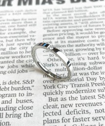 ARCHIVER（アーカイバ）の「【RS】【金属アレルギー対応】２ミリ平打ちダイヤモンドセットアップリング【W】【it】【MA-001】（リング）」