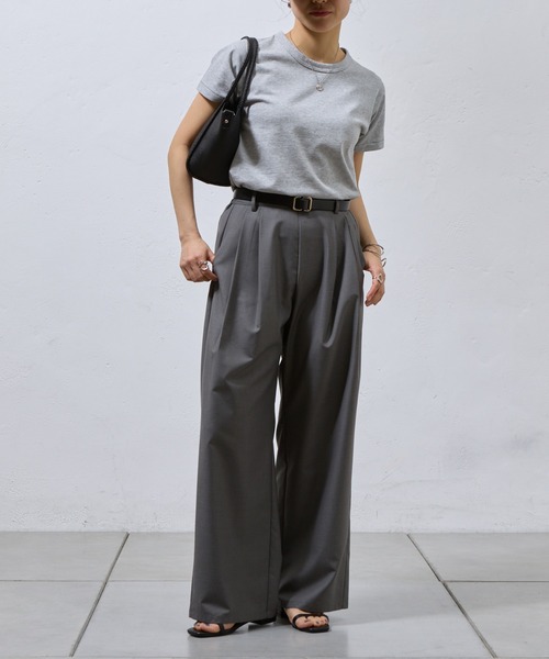 COLONY 2139(コロニートゥーワンスリーナイン)の「2タックスラックスパンツ(スラックス・レディース・ブラック/グレイッシュベージュ/グレー・SMALL/MEDIUM)」の8枚目の写真