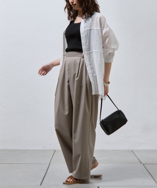 COLONY 2139(コロニートゥーワンスリーナイン)の「2タックスラックスパンツ(スラックス・レディース・ブラック/グレイッシュベージュ/グレー・SMALL/MEDIUM)」の16枚目の写真