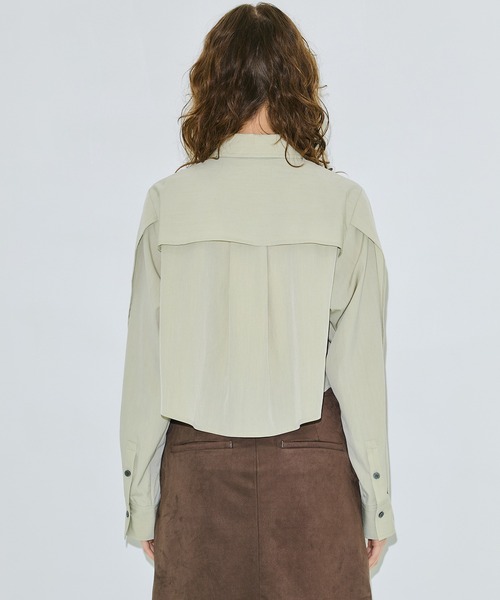 セール】バックケープクロップドシャツ（シャツ/ブラウス）｜PUBLIC