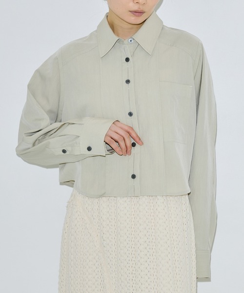 新品】public tokyo ホワイト クロップドシャツ 長袖（PUBLIC