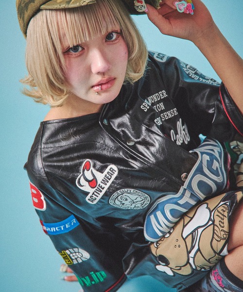 キスマーク GALFY Tシャツ GALFY (ガルフィー) GAL之Hearts Tシャツ 再 BLACK / ロック