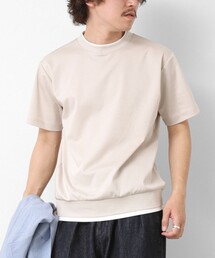 《接触冷感》スーピマコットン ダブルカラーTee 25SS