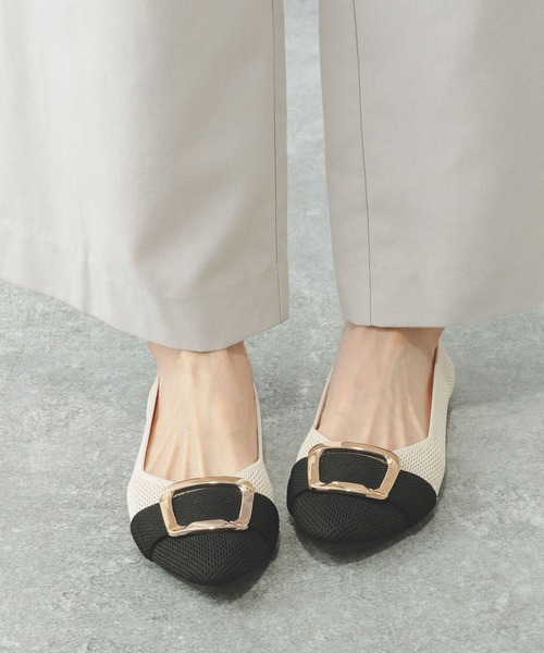 GLOBAL WORK（グローバルワーク）の「らくっションバックルパンプス/287565（パンプス・レディース・シルバー/ブラック/ホワイト・SMALL/MEDIUM/LARGE）」の5枚目の写真