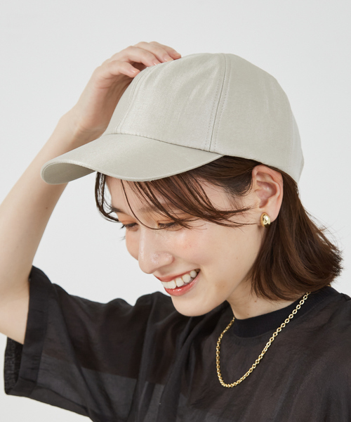 abahouse mavie(アバハウスマヴィ)の「シルキーキャップ(キャップ・レディース・ブラック/ベージュ・フリー)」の2枚目の写真