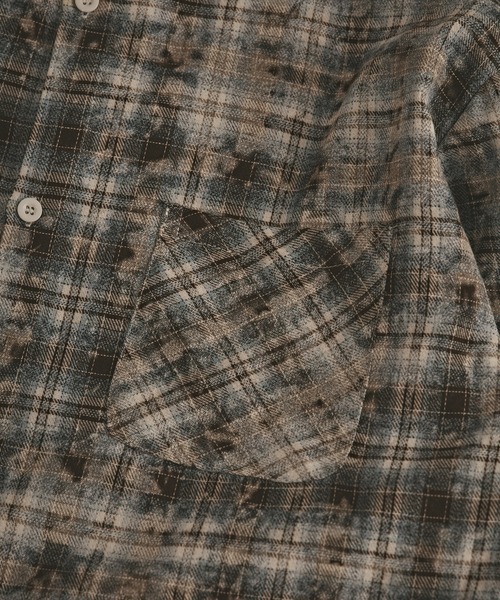 ALL RUNS(オールランズ)の「Vintage Finish Check Shirt / ヴィンテージ加工 チェックシャツ 【TV 一泊家族 山崎裕太様 着用】(シャツ/ブラウス・メンズ・ブルー/グレー/レッド・M/L/XL)」の20枚目の写真