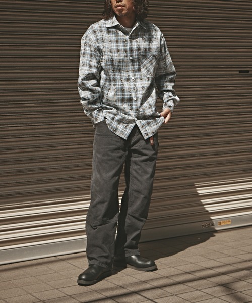 ALL RUNS(オールランズ)の「Vintage Finish Check Shirt / ヴィンテージ加工 チェックシャツ 【TV 一泊家族 山崎裕太様 着用】(シャツ/ブラウス・メンズ・ブルー/グレー/レッド・M/L/XL)」の8枚目の写真
