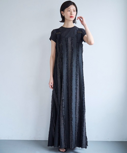 新品紙タグ付♡ 米沢別注フリンジジャンパースカート　ワンピース fazine-0a.jpg