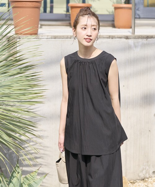 セール】限定展開 ワッシャー 加工 ノースリーブ スカート