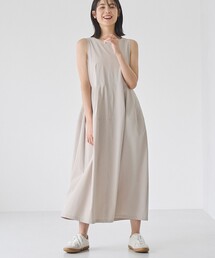 【はっ水//防しわ/ストレッチ/接触冷感】ボーダレスコクーンワンピース