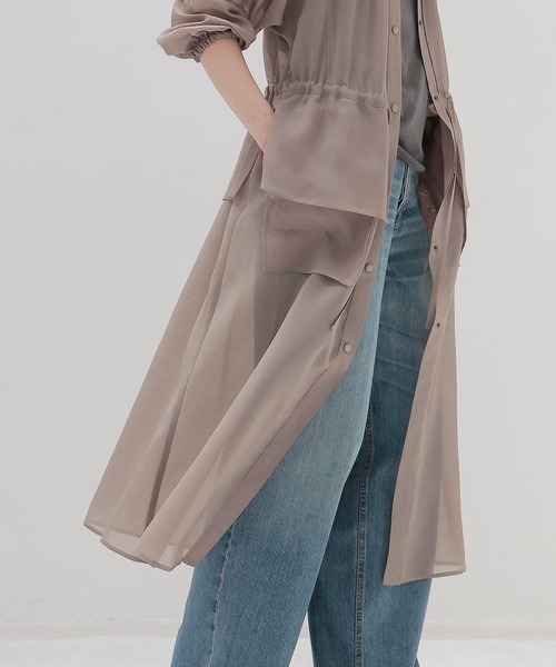 【新品】DRESSLAVE シアージャケット sheer overlap long jacket(シアーオーバーラップロング