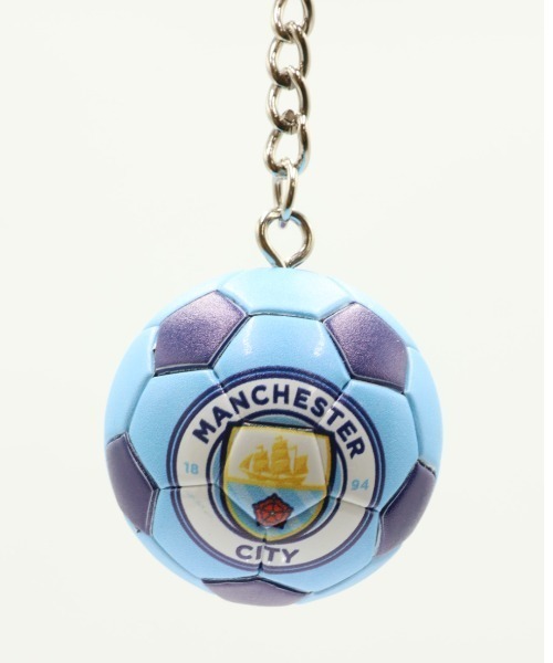 セール】Manchester City サッカーボール型キーホルダー