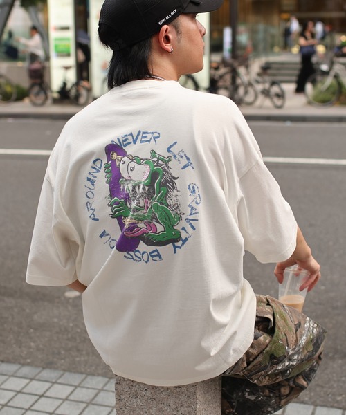 AIRWALK(エアウォーク)の「【AIRWALK】ヴィンテージライク ハードグラフィック ボックスシルエット半袖Tシャツ メンズ レディース(Tシャツ/カットソー・メンズ・ミント/ブラック系その他/ブラック/ホワイト系その他/ホワイト/グリーン系その他・L/M)」の2枚目の写真