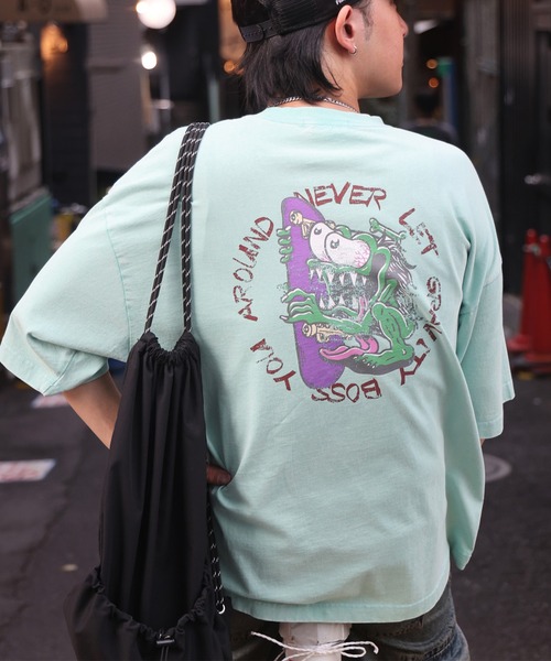 AIRWALK(エアウォーク)の「【AIRWALK】ヴィンテージライク ハードグラフィック ボックスシルエット半袖Tシャツ メンズ レディース(Tシャツ/カットソー・メンズ・ミント/ブラック系その他/ブラック/ホワイト系その他/ホワイト/グリーン系その他・L/M)」の6枚目の写真