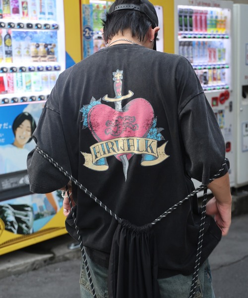 AIRWALK(エアウォーク)の「【AIRWALK】ヴィンテージライク ハードグラフィック ボックスシルエット半袖Tシャツ メンズ レディース(Tシャツ/カットソー・メンズ・ミント/ブラック系その他/ブラック/ホワイト系その他/ホワイト/グリーン系その他・L/M)」の3枚目の写真