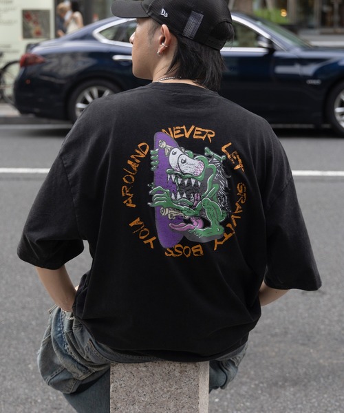 AIRWALK(エアウォーク)の「【AIRWALK】ヴィンテージライク ハードグラフィック ボックスシルエット半袖Tシャツ メンズ レディース(Tシャツ/カットソー・メンズ・ミント/ブラック系その他/ブラック/ホワイト系その他/ホワイト/グリーン系その他・L/M)」の18枚目の写真