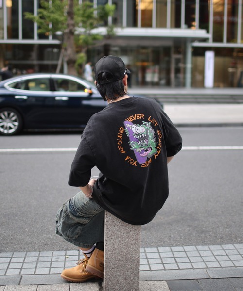 AIRWALK(エアウォーク)の「【AIRWALK】ヴィンテージライク ハードグラフィック ボックスシルエット半袖Tシャツ メンズ レディース(Tシャツ/カットソー・メンズ・ミント/ブラック系その他/ブラック/ホワイト系その他/ホワイト/グリーン系その他・L/M)」の14枚目の写真