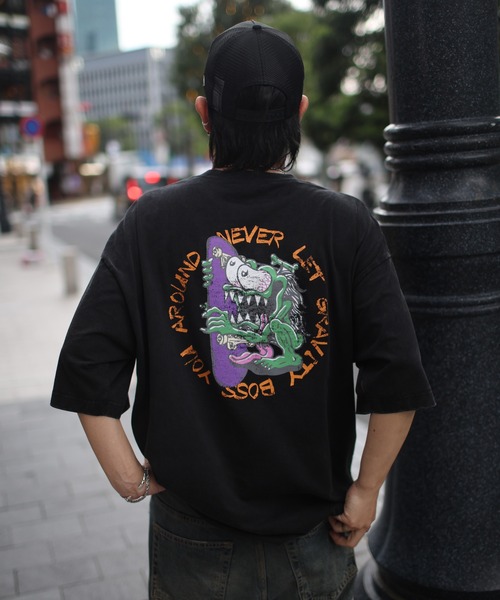 AIRWALK(エアウォーク)の「【AIRWALK】ヴィンテージライク ハードグラフィック ボックスシルエット半袖Tシャツ メンズ レディース(Tシャツ/カットソー・メンズ・ミント/ブラック系その他/ブラック/ホワイト系その他/ホワイト/グリーン系その他・L/M)」の17枚目の写真