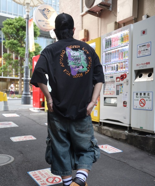 AIRWALK(エアウォーク)の「【AIRWALK】ヴィンテージライク ハードグラフィック ボックスシルエット半袖Tシャツ メンズ レディース(Tシャツ/カットソー・メンズ・ミント/ブラック系その他/ブラック/ホワイト系その他/ホワイト/グリーン系その他・L/M)」の9枚目の写真