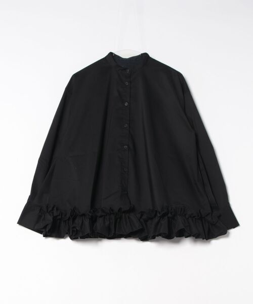 STYLEBLOCK（スタイルブロック）の「ブロード裾フリルブラウス（シャツ/ブラウス・レディース・ホワイト/ブルー/ブラック・M）」の2枚目の写真
