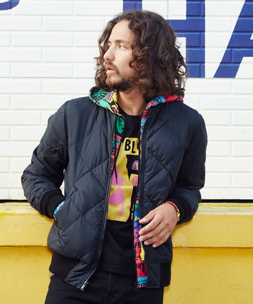 HYSTERIC GLAMOUR(ヒステリックグラマー)の「プリマダウンナイロンタフタ キルトMA-1 JK(MA-1・メンズ・カーキ/グリーン系カモフラージュ/ブラック・SMALL/MEDIUM/LARGE)」の9枚目の写真