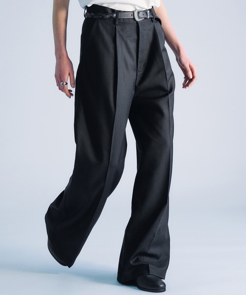 selle glant（セレグランテ）の「TUCK BAGGY SLACKS/タックバギースラックスパンツ（スラックス・メンズ・ダークブラウン/ネイビー/ブラック/ブラック系/グレー系/ネイビー系/ネイビー系1/ブラック系1/ダークブラウン系2/ブラック系2・SMALL/MEDIUM/LARGE/X-SMALL）」の14枚目の写真