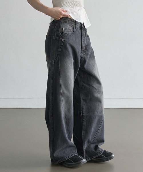 デニムパンツ YOU様 セール】 カーブデニムパンツ≪洗濯機で洗える≫ （デニムパンツ