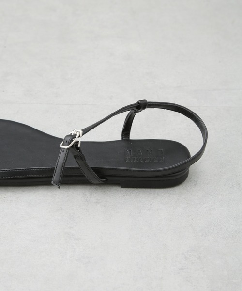 NANO universe（ナノユニバース）の「アンクルストラップフラットサンダル（サンダル・レディース・ベージュ/ブラック/シルバー・36/37/38）」の12枚目の写真