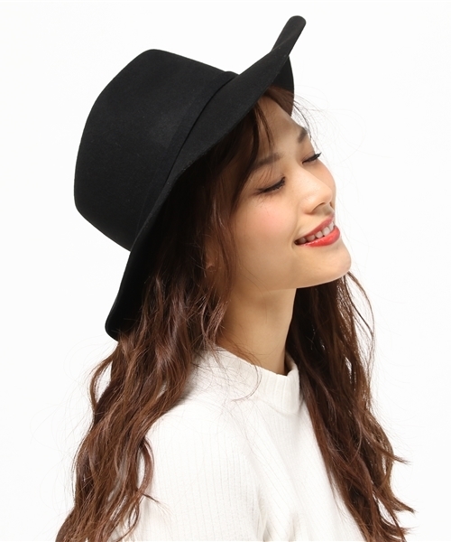 FREE'S MART（フリーズマート）の「フェルト帯中折れハット（ハット・レディース・グレー/ベージュ/ブラック/カーキ・FREE）」の12枚目の写真