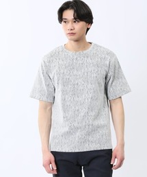 【ストレッチ】m.f.エディトリアル メンズ ジャガード クルーネック 半袖 Tシャツ