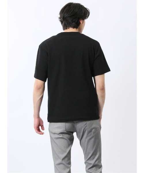 m.f.editorial(エムエフエディトリアル)の「【ストレッチ】m.f.エディトリアル メンズ ジャガード クルーネック 半袖 Tシャツ(Tシャツ/カットソー・メンズ・ホワイト/グレー系その他2/ブラック/ホワイト×ブラック・MEDIUM/X-LARGE/LARGE)」の13枚目の写真