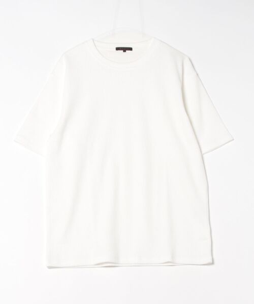 m.f.editorial(エムエフエディトリアル)の「【ストレッチ】m.f.エディトリアル メンズ ジャガード クルーネック 半袖 Tシャツ(Tシャツ/カットソー・メンズ・ホワイト/グレー系その他2/ブラック/ホワイト×ブラック・MEDIUM/X-LARGE/LARGE)」の16枚目の写真